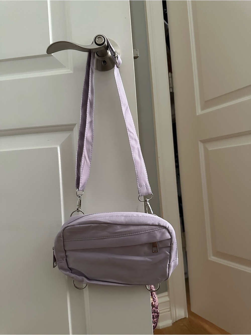 Lilac Crossbody Shoulder Bag - Lightweight Everyday Bag